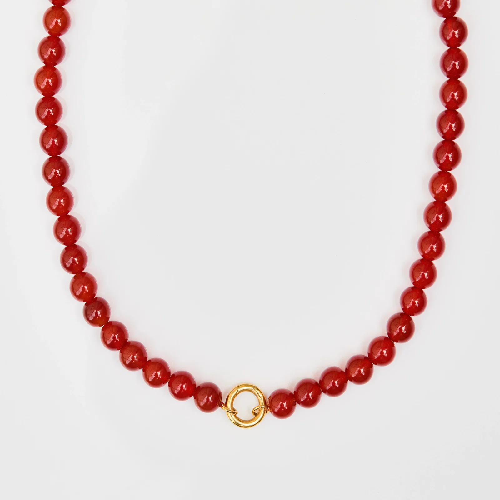 Image of Alba Red Onyx Statement Beaded Necklace