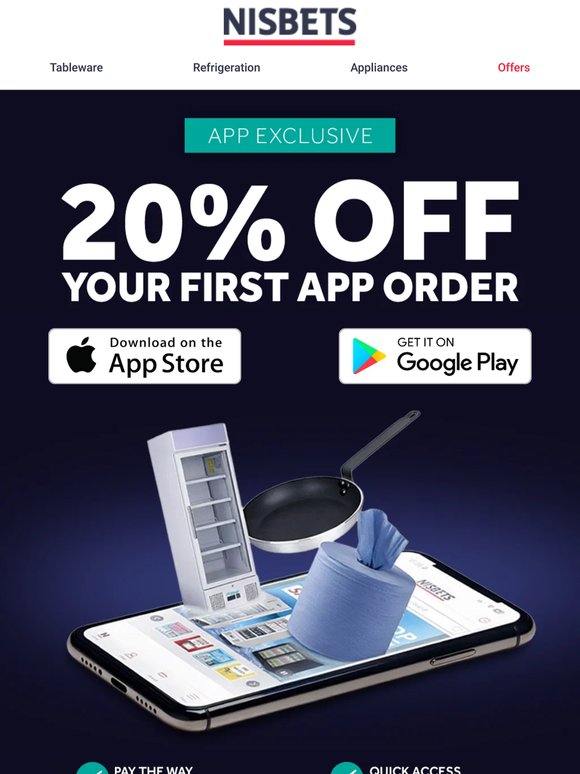 Get 20% off your first app order