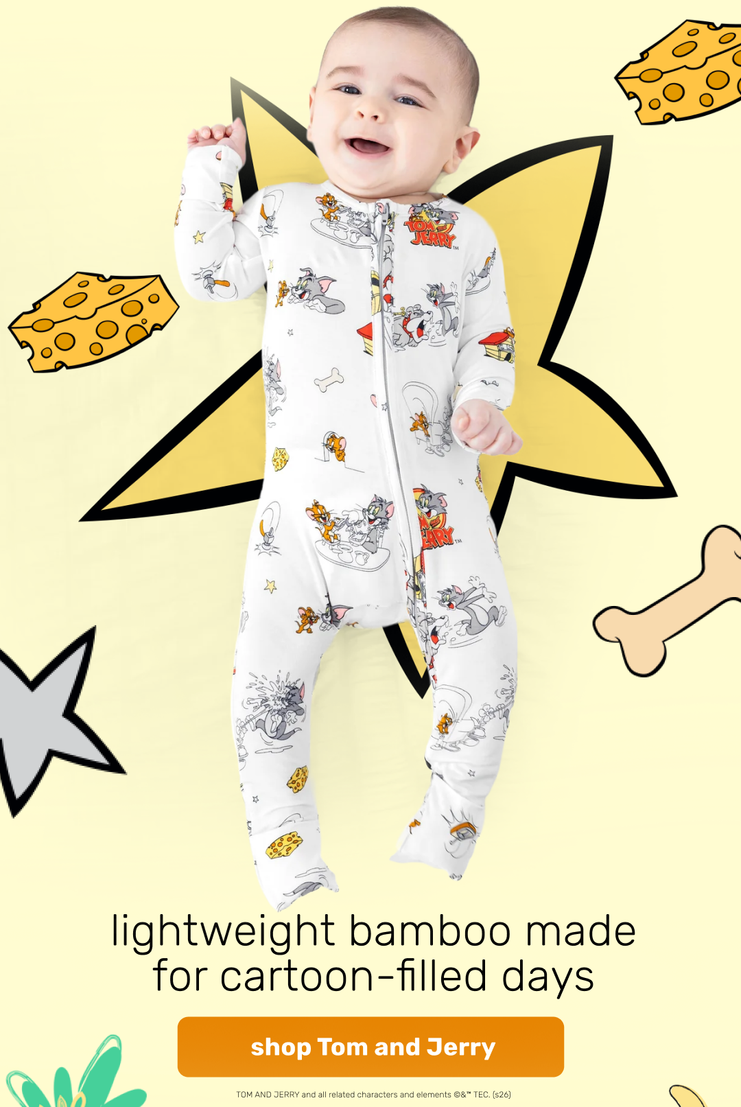 Tom and Jerry convertible footie