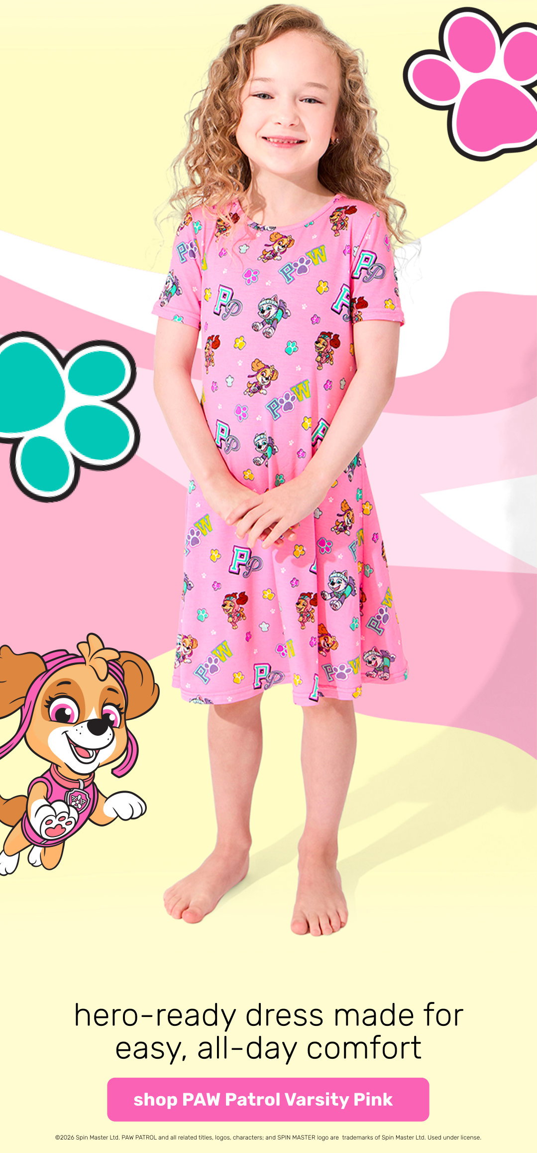 Paw Patrol Varsity Pink