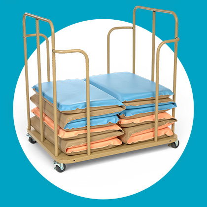 Environments® DreamStages™ Germ Free Rest Mats Class Pack- Set of 12 Mats and 2 Rest Carts