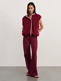 JAG Polar Fleece Vest Wine