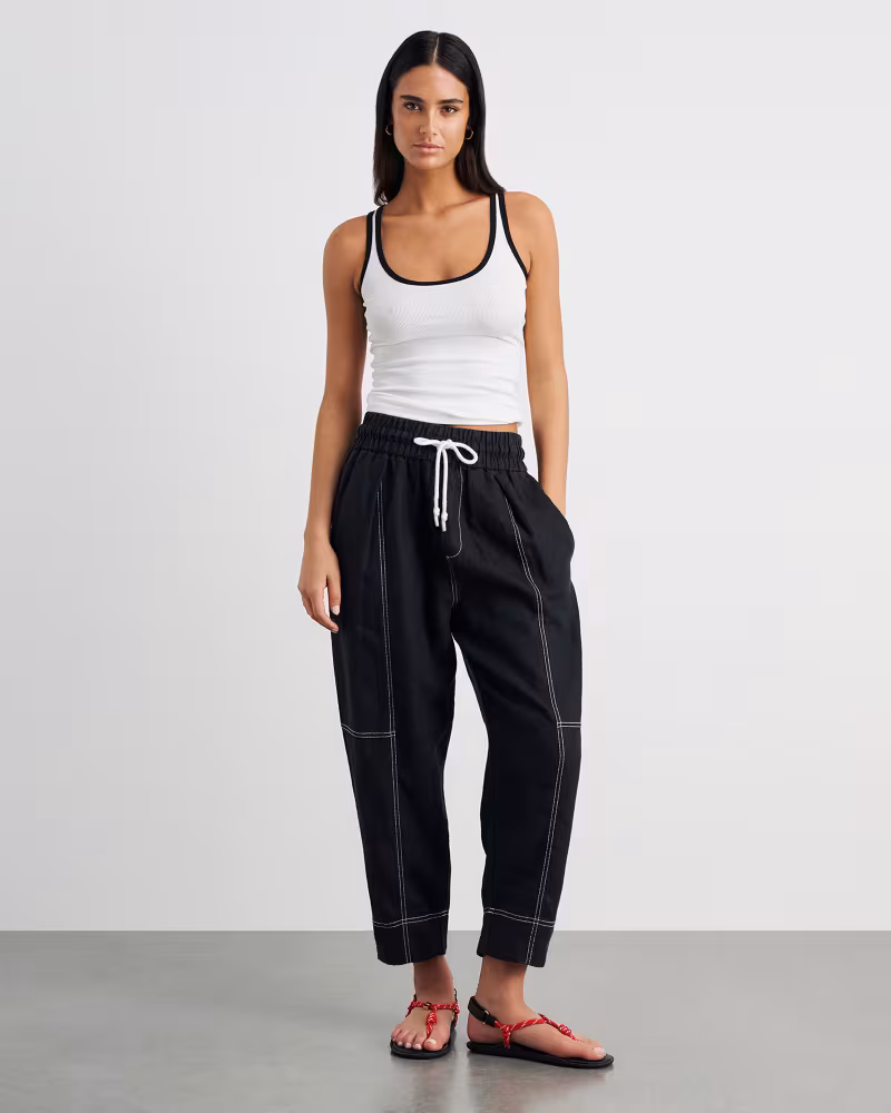 Image of Sabine Linen Pull On Pant