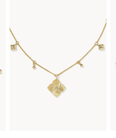 Dira Sunray 18k gold vermeil short pendant necklace
