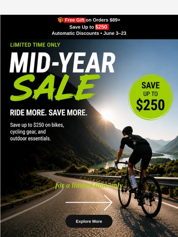 Mid-Year Mega Sale: Save Up to $250 + Free Gift 🎁