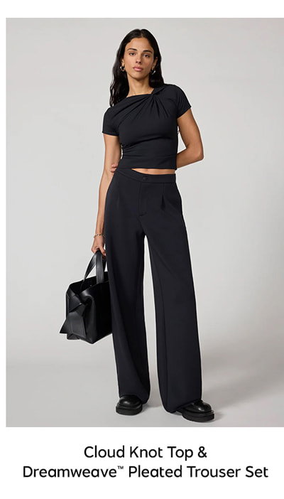 Cloud Knot Top & Dreamweave™ Pleated Trouser Set