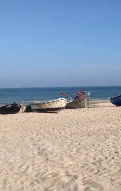 Ostseestrand mit booten