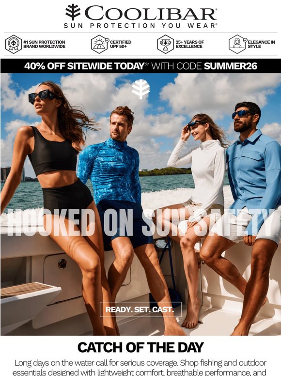 Hooked on Sun Safety 🎣 40% Fishing & Outdoor