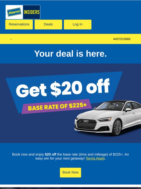📣 Ending Soon: $20 Off Base Rate!
