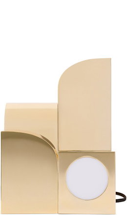 Gold Kuzco Edition Gypsum Table Lamp - Curves by Sean Brown
