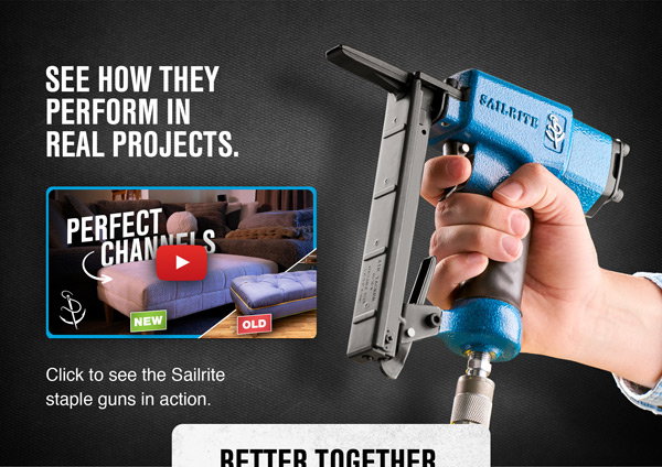 Click to see the Sailrite staple guns in action on a real project.