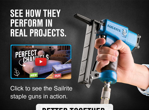 Click to see the Sailrite staple guns in action on a real project.