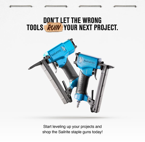 Don’t let the wrong tools ruin your next project. Start leveling up your projects and shop the Sailrite staple guns today!
