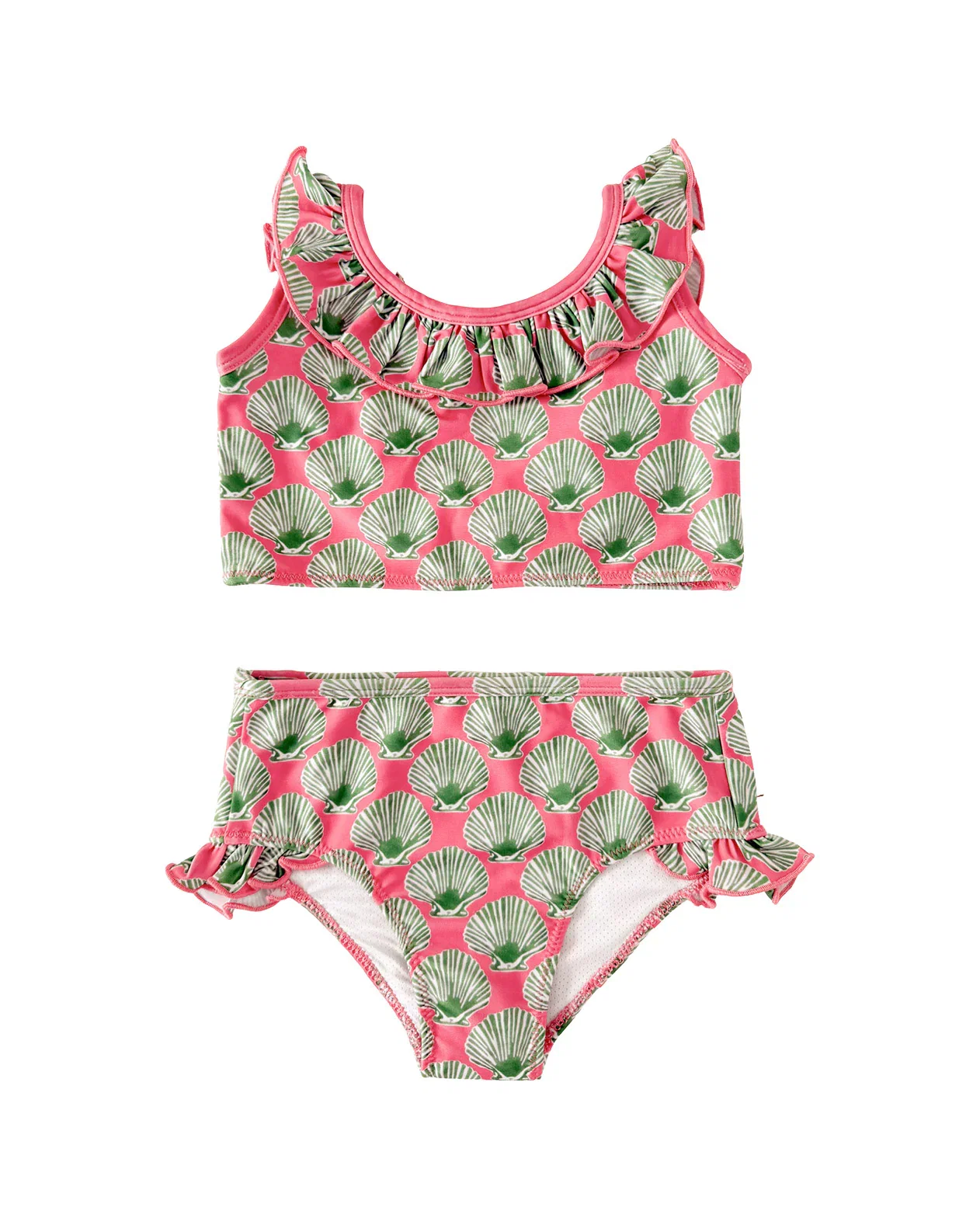Image of Pink and Green Shell Print Bikini