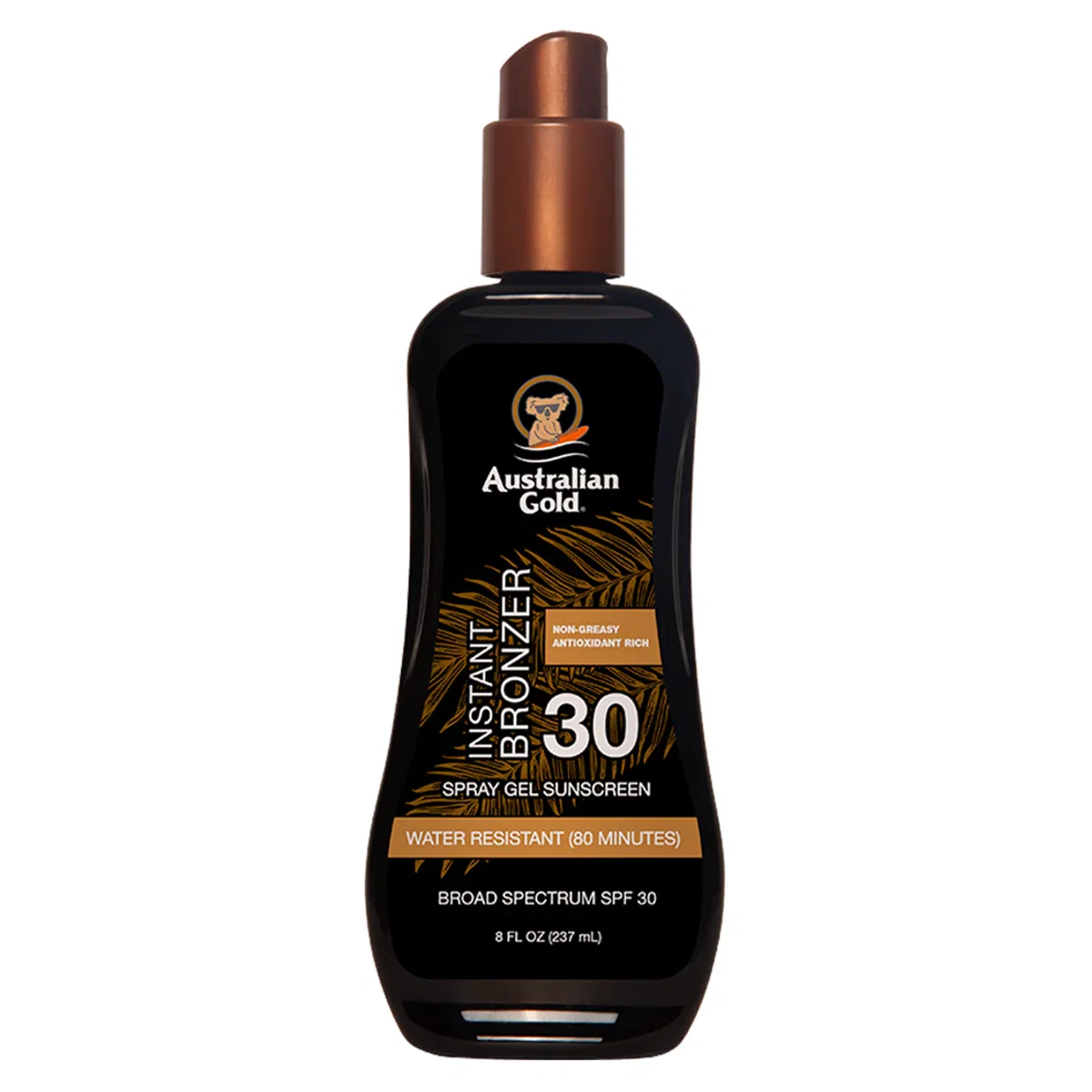Image of Australian Gold SPF30 Spray Gel + Bronzer