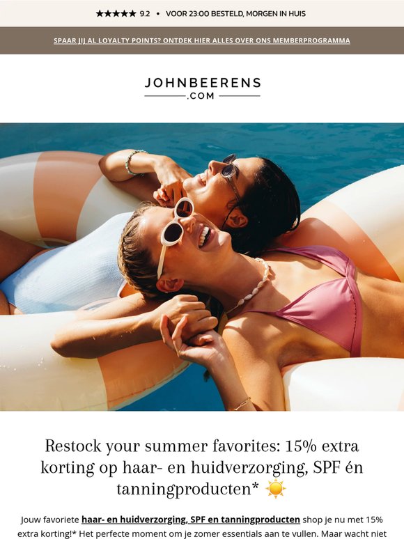 15% extra korting + cadeau!* 🎁