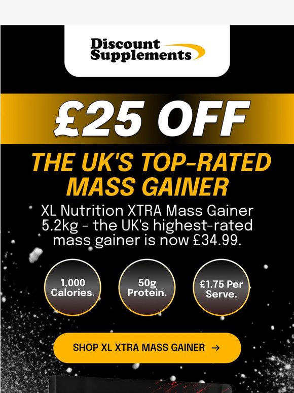 £25 off the UK's top-rated Mass Gainer