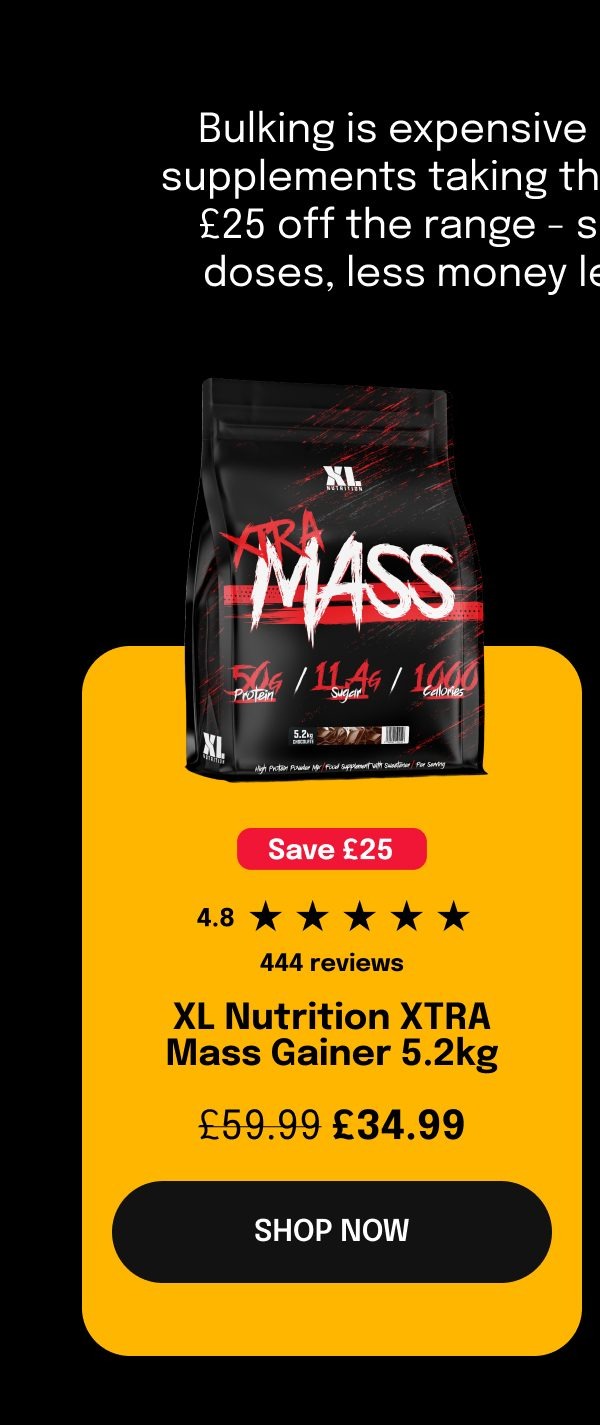 Bulking supplements with prices and savings displayed.