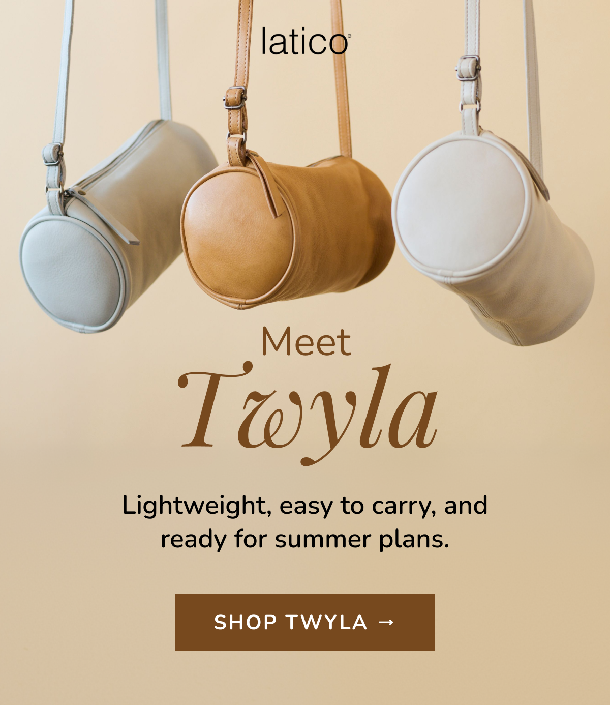Meet Twyla Lightweight, easy to carry, and ready for summer plans.