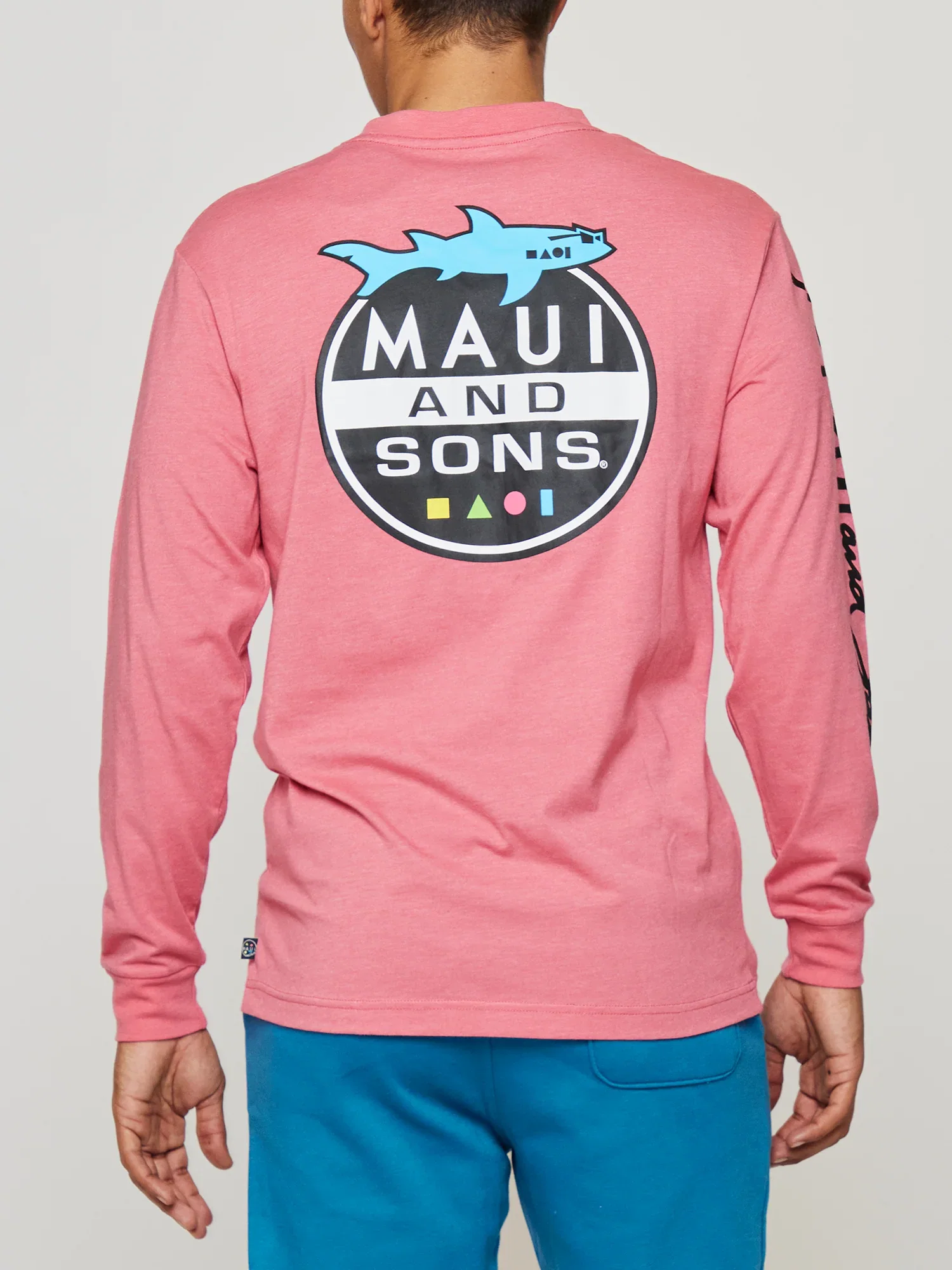 Shark Invasion Long Sleeve in Deep Coral