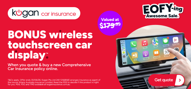 Kogan Car Insurance - BONUS wireless touchscreen car display~