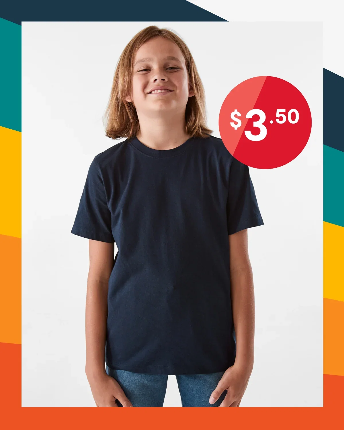 Kids plain crew $3.50.