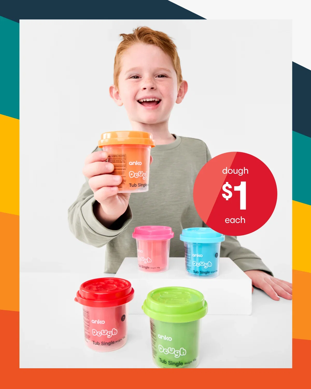 Assorted single dough tub $1ea.