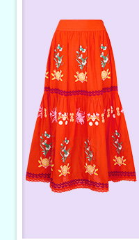 Remarkable Embroidered Maxi Skirt