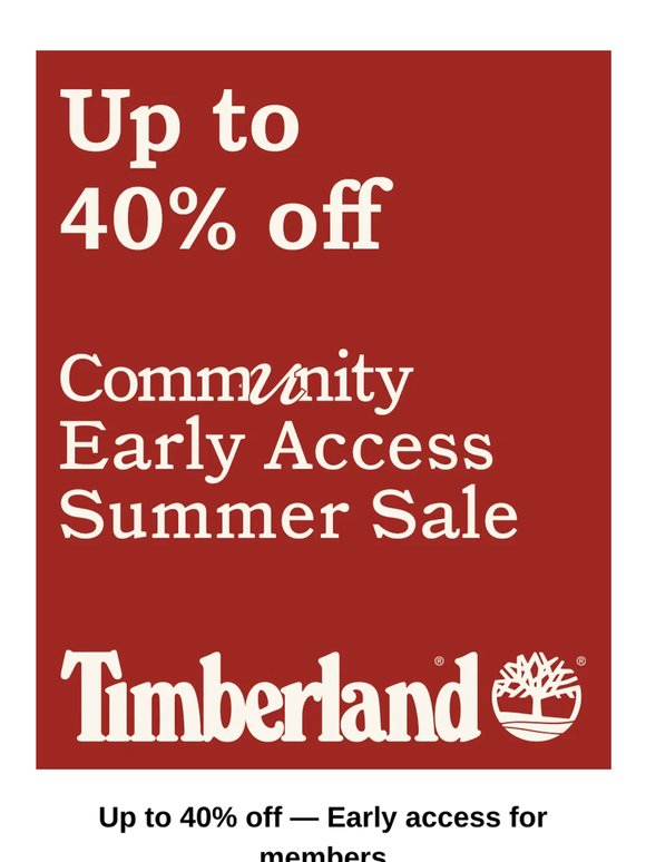 Up to 40% off — Your early access starts now ☀️