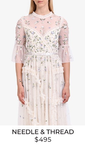 Needle & Thread White/Multicolour Tulle 'Shimmer Ditsy' Dress Size 6 with Tags