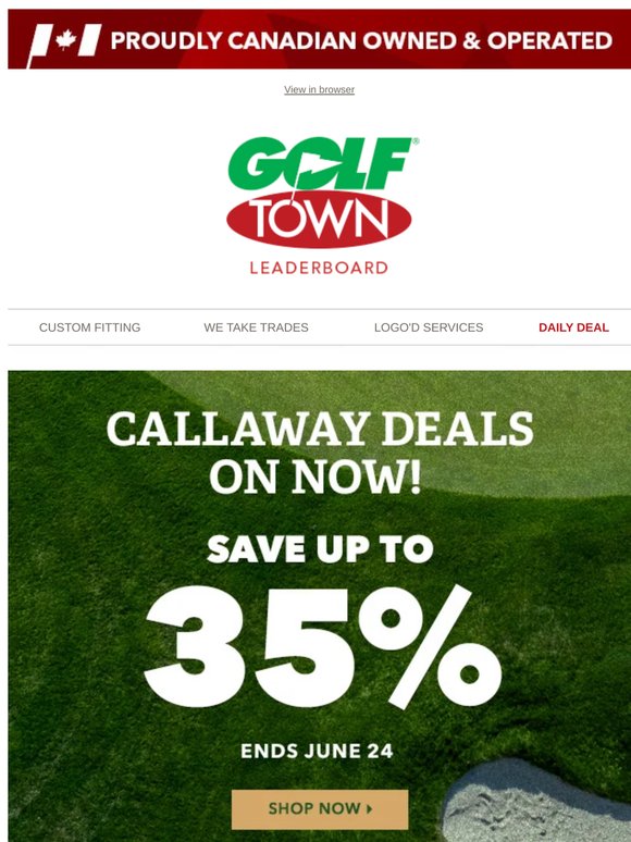 Up to 35% off on Callaway!