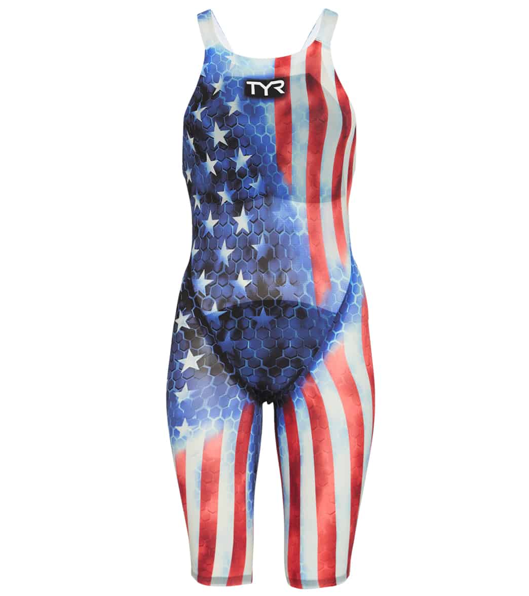 Image of TYR Women's Avictor Supernova USA Closed Back Tech Suit Swimsuit