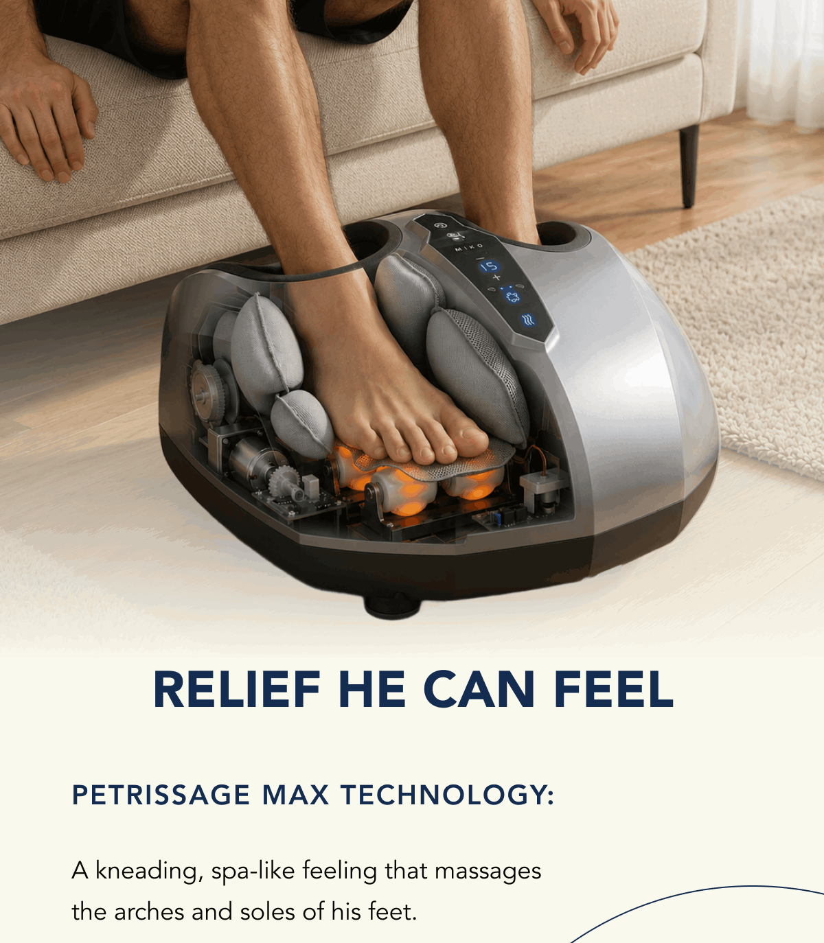 Relief he can feel