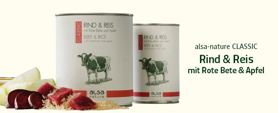 alsa-nature CLASSIC
Rind & Reis mit Rote Bete & Apfel