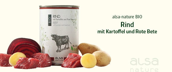 alsa-nature BIO
Rind mit Kartoffel und Rote Bete