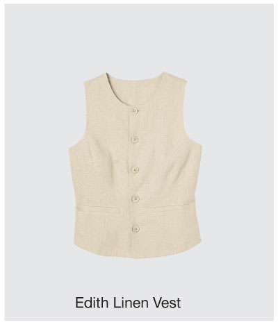 Shop Edith Linen Vest
