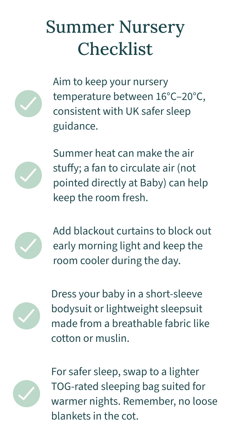 Summer Nursery Checklist