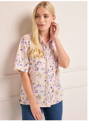 Easy Care Print Blouse
