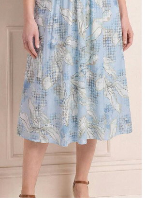 Soft Touch Leaf Print Button Up Midi Tea Dress