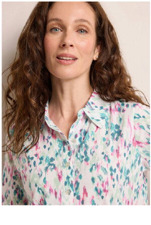 Abstract Print Jersey Blouse