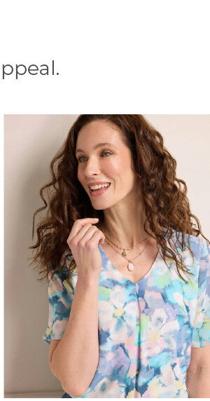 Chiffon Printed V-Neck Lined Top