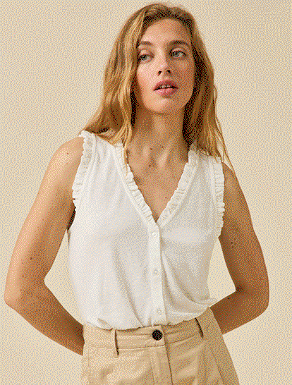 T-shirt femme lin et viscose