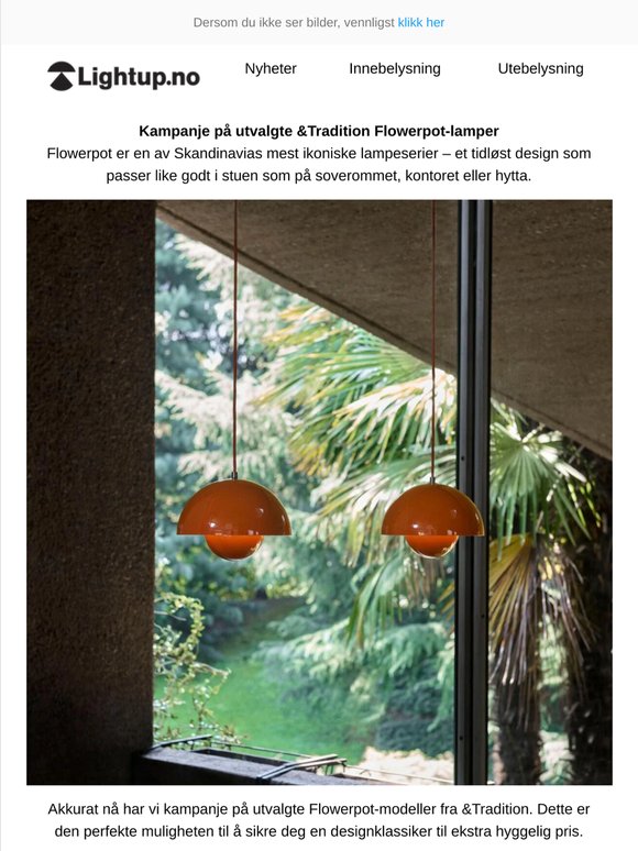 Kampanje på utvalgte &Tradition Flowerpot-lamper 🌼