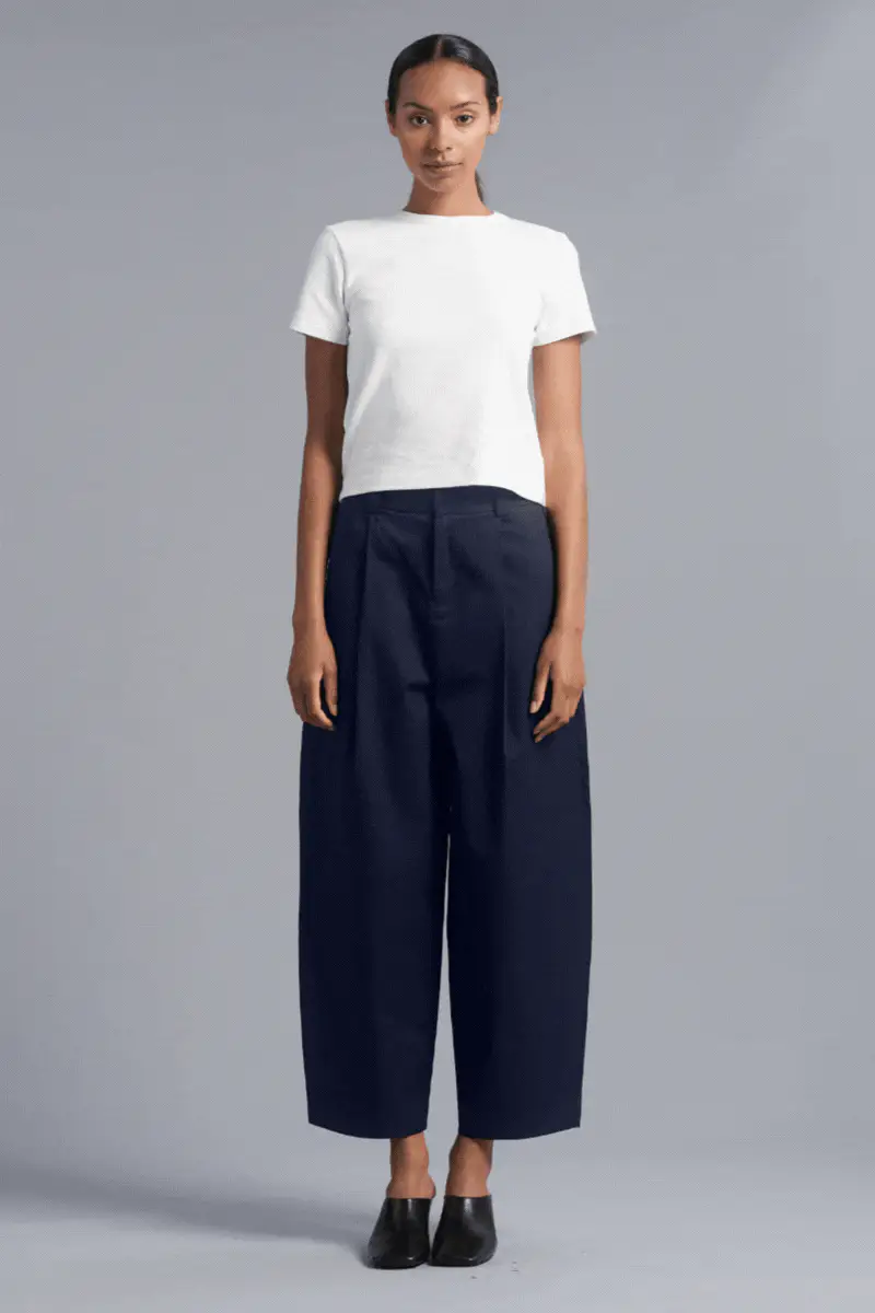 Image of Rich Navy Stanton GenderU Cotton Pants