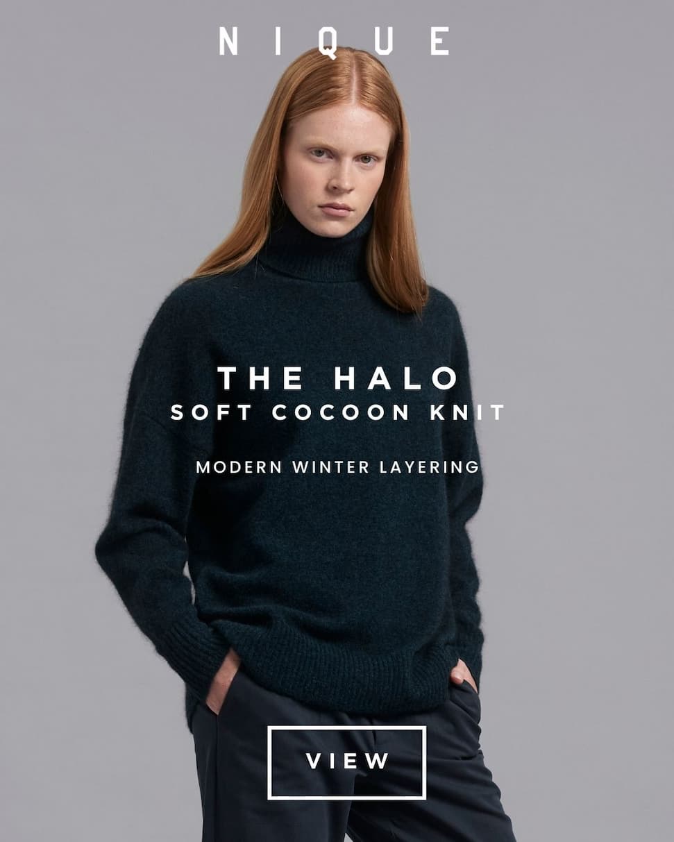 Oversized proportion and soft texture give this cocoon knit its distinctive shape. Designed to bring warmth, volume, and depth to winter dressing