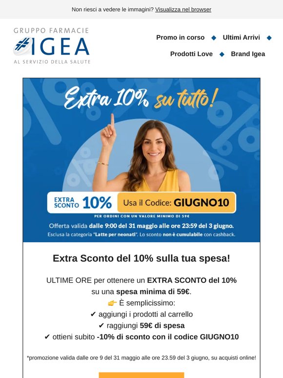 🎉 ULTIME ORE Extra sconto 10%: scopri qui il codice!
