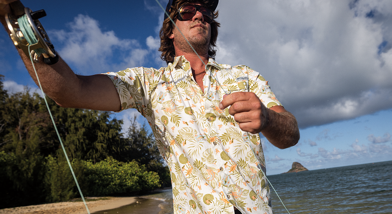 A man fishing