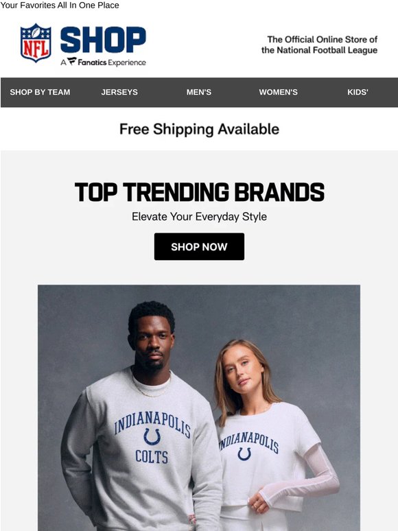 Shop Top NFL Brands ⭐