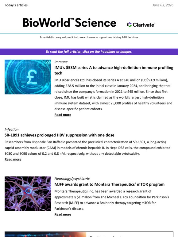 Full edition: Support for Montara’s mTOR program; Tavo to advance ocular pipeline and more