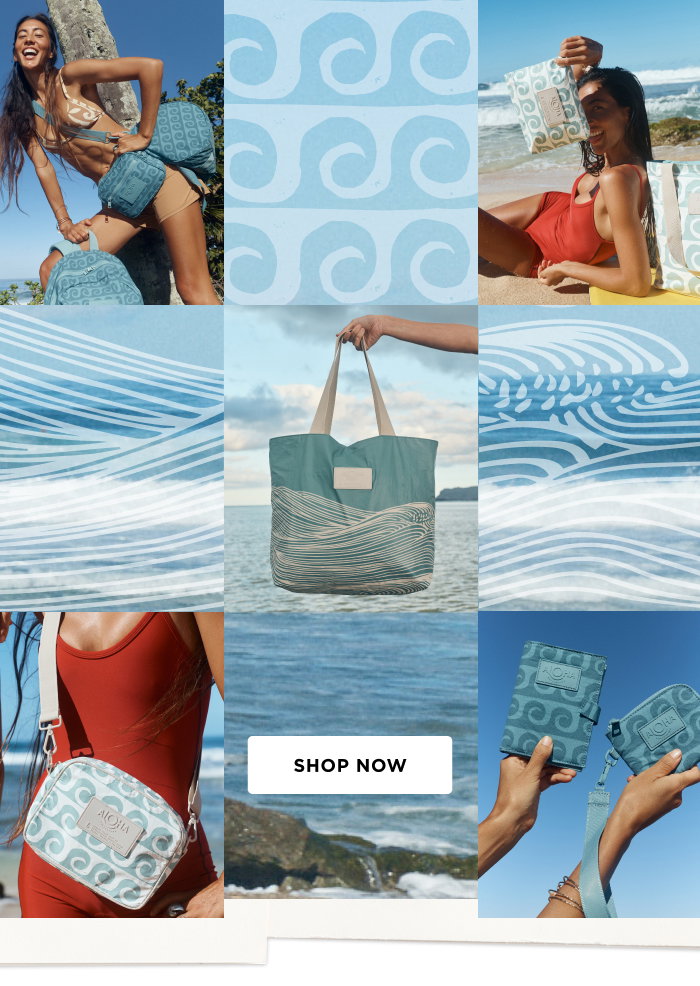Color Crush: Tide n easy, ocean-washed blue made for summers by the sea. NEW Prints!  Select from: wristlet, passport holder, le bebe, tiny tripper, sporty duffle, cabin crew kit SHOP NOW